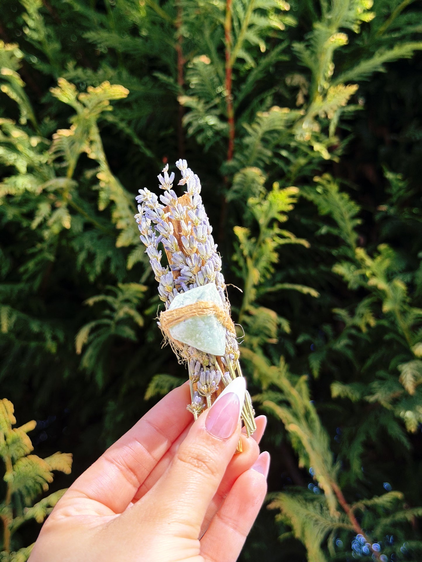 🌿 Palo Santo + Lavender + Green Aventurine